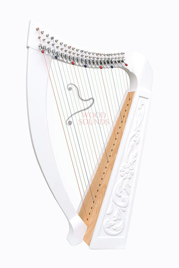 22 String Celtic Lever Harp – Handmade Solid Mahogany Folk Harp