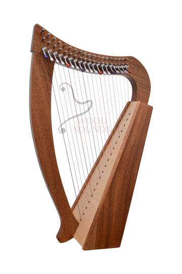 Handmade 19 Strings Harp | Wooden Lever Harp for Beginners, Folk & Celtic Music | Made in Beechwood | Includes Carry Bag & Tuning Key
