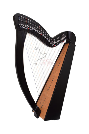 29-String Celtic Lever Harp – Handmade Black Mahogany Folk Harp