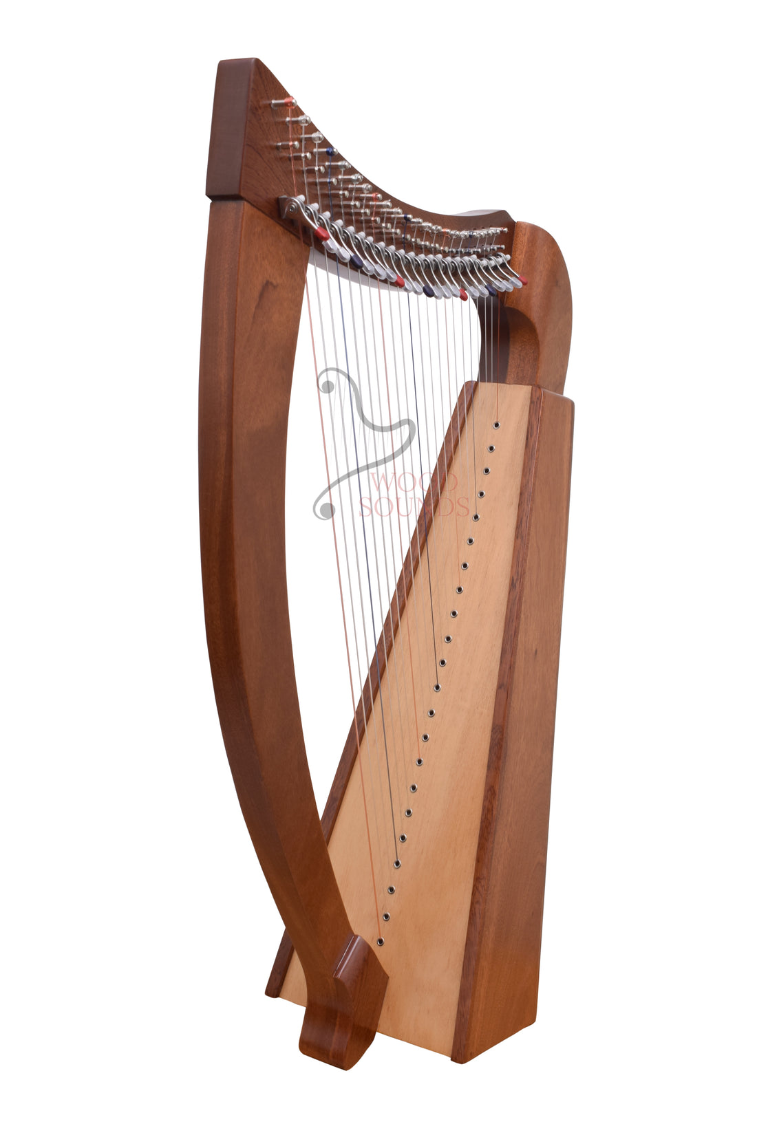 22 String Celtic Lever Harp – Handmade Solid Mahogany Irish - Amber 22 Harp
