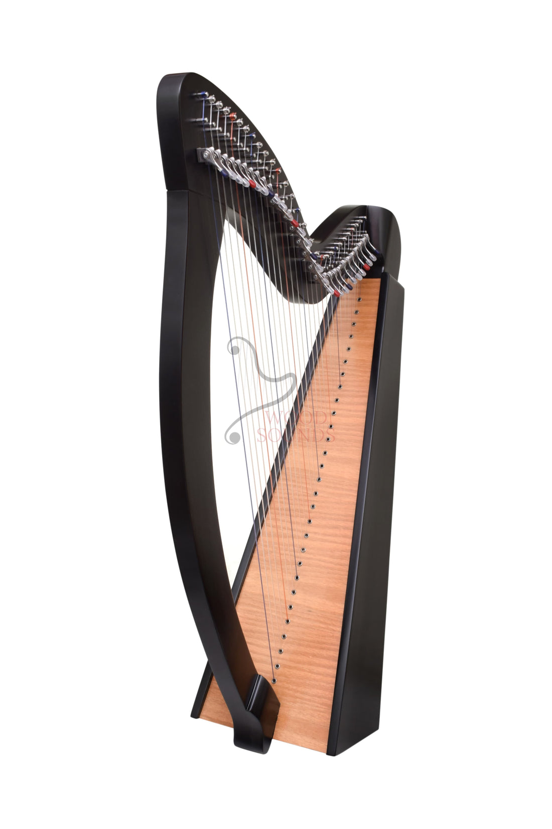 29-String Celtic Lever Harp – Handmade Black Mahogany Folk Harp