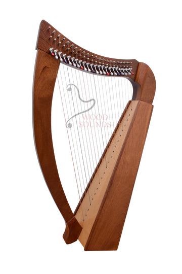 22 String Celtic Lever Harp – Handmade Solid Mahogany Irish - Amber 22 Harp