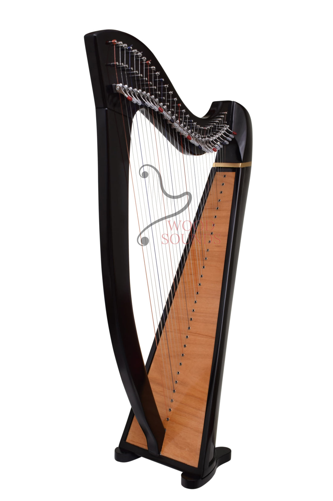 29-String RoundBack Lever Harp – Handmade Black Beech Folk Harp