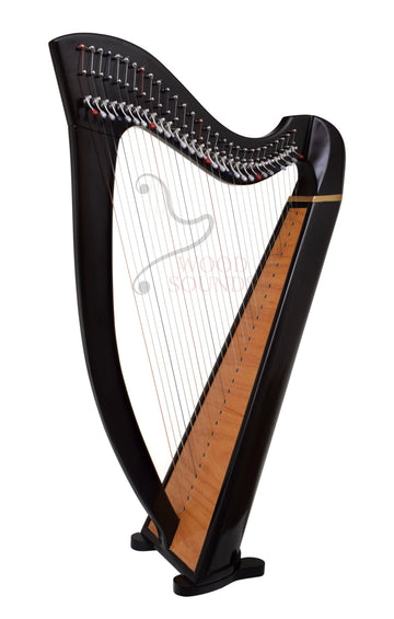 29-String RoundBack Lever Harp – Handmade Black Beech Folk Harp